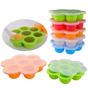 Moule à glaçons en silicone de qualité alimentaire, écologique, pliable, avec logo personnalisé, 7 cavités, pour congélation rapide et démoulage facile, vente en gros - Product Image 1