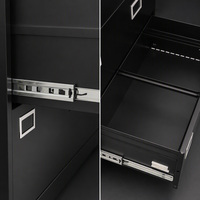 Meuble de rangement de bureau en métal verrouillable avec 2 tiroirs latéraux en acier au design moderne pour le bureau