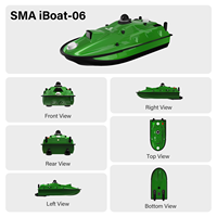SMAiBoat-06 Véhicule de surface sans pilote (USV) à très faible profondeur de navigation, étanche IP67, pour la surveillance hydrographique des rivières et des lacs