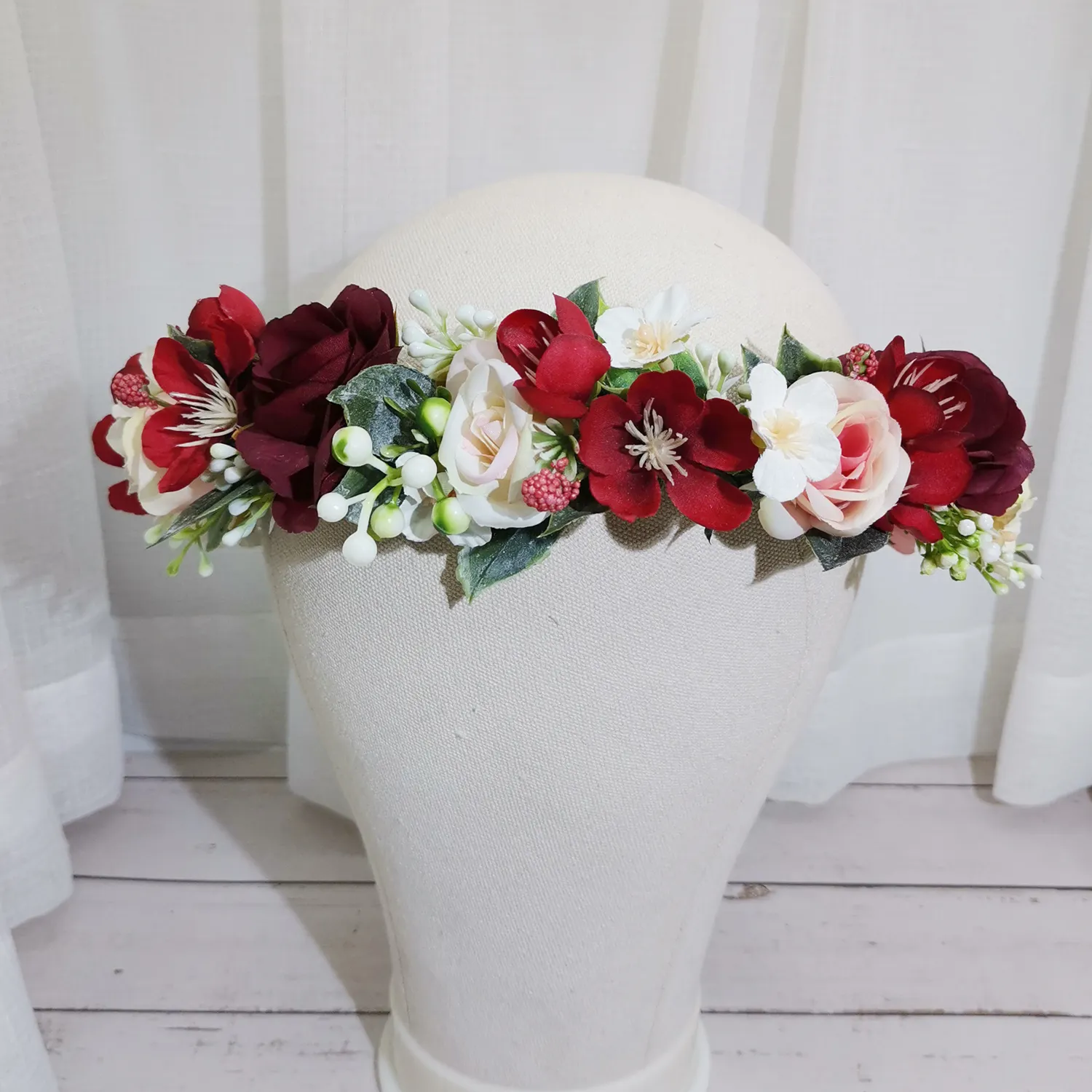 Blumenkrone Blumengirlande Kopfbänder für Festival Damen Haarbänder Haarzubehör Hochzeit Tiara Kronen für Blumenmädchen