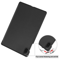 Étui de protection pour tablette en cuir PU de luxe, coque rigide antichoc et anti-poussière, support pliable à trois volets pour Honor Pad X8a X8b 2024