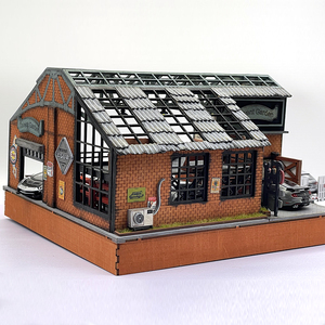 ไดโอรามาประกอบด้วยมือ <span class=keywords><strong>1</strong></span>/<span class=keywords><strong>64</strong></span> ฉากจำลองร้าน<span class=keywords><strong>ซ่อม</strong></span><span class=keywords><strong>รถ</strong></span>ยนต์ สร้างสรรค์ ฉากรถยนต์จิ๋ว ตกแต่งแบบจำลองสถาปัตยกรรม - Product Image 2