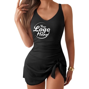 Robes de soirée pour filles, Maillots de bain une pièce pour femmes, Maillots de bain gainants avec jupe intégrée - Product Image 3