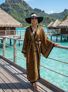 <span class=keywords><strong>Outlet</strong></span> di Fabbrica Abaya Kaftan <span class=keywords><strong>Taglie</strong></span> <span class=keywords><strong>Forti</strong></span> - Vestito Lungo Ampio da Donna con Cintura, Vita Naturale, Stampa Floreale, Stile Dubai Africano Etnico Resort - Product Image 5