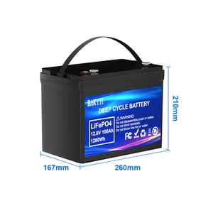 Batería de ciclo profundo LiFePO4 de 12V 100Ah, grado A, 12.8V, recargable para almacenamiento solar doméstico, UPS, reemplazo de batería de plomo-ácido - Product Image 3