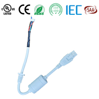 Câble de meubles personnalisé en cuivre isolé PVC 4-12 conducteurs avec anneau magnétique, fil de connexion blanc avec SR et borne