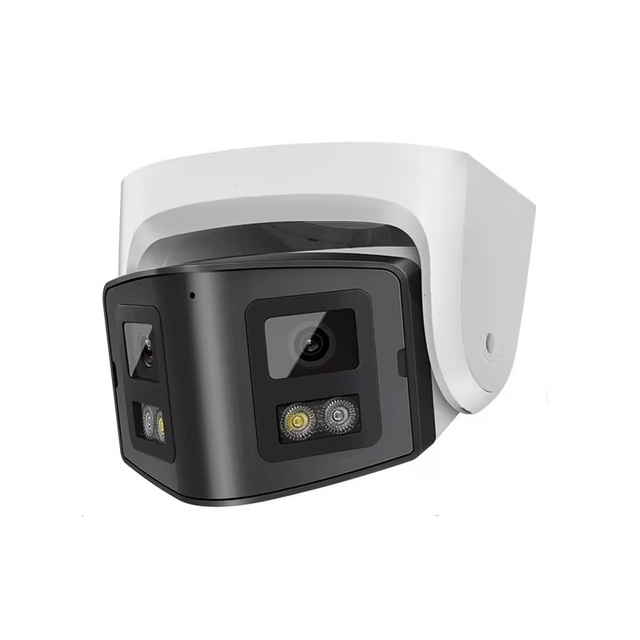 4MP Dual Lens 180 Degree Dome Ceiling CCTV Bullet Camera Hik Compatible IP PoE ColorVu Two Way Audio CMOS Outdoor Camera