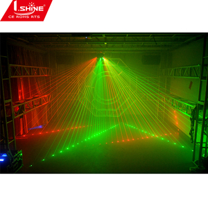 Dmx512 Disco ánh sáng laser với 6 mắt Chùm quét hệ thống âm thanh kích hoạt trắng LED nguồn ánh sáng IP65 đánh giá - Product Image 5