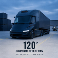 HESAI ATX LiDAR hybride de qualité automobile à semi-conducteurs, détection 230m, 3,8M points/s, 10Hz, montage intégré, véhicule de tourisme L2+