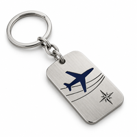 Porte-clés souvenir de voyage personnalisé pour avion, avec logo de marque, cadeau promotionnel direct d'entreprise, fournisseur en gros, fabricant de porte-clés