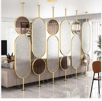 Paravent en acier inoxydable brossé, découpe laser, décor floral de luxe, anti-rouille, par Star Products