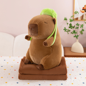 Hot Selling Cute Soft Capybara Stuffed <strong>Animals</strong> Creative Design Kids' Plush Pillows <strong>Animal</strong>-Shaped Quilt Backpacks Plush Toys - Product Image 2