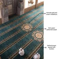 Tapis de prière personnalisé en polypropylène Bocai pour mosquée, tapis tufté et tissé pour la prière musulmane, tapis mural pour mosquée