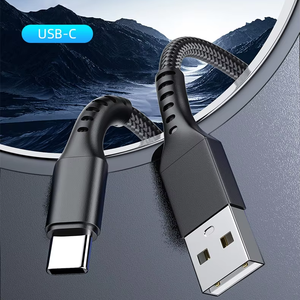 Câbles de données USB vers Type C de 3 pieds, 6 pieds, 10 pieds de long, en alliage d'aluminium durable, tressés en nylon, avec logo, pour une charge rapide USB-C - Product Image 4