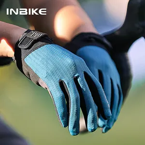 Guantes de carreras de medio dedo INBIKE, guantes antideslizantes para ciclismo de bicicleta para hombres y mujeres, amortiguadores para exteriores, carreras de carretera, montar en bicicleta