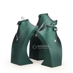 High Quality MDF Base PU Leather Necklace Mannequin Stand Custom Logo Acceptable For Jewelry Stores Factory Direct Wholesale - Product Image 3