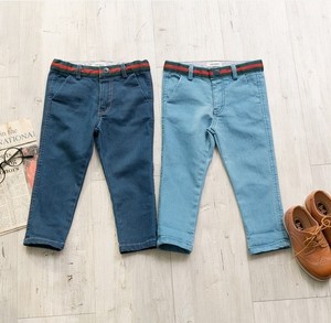 Jean décontracté puritain à taille élastique pour garçons, avec poches, vente en gros - Product Image 4