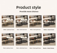 Ensemble de table d'appoint de canapé en fer MDF de couleur personnalisée moderne, écologique et durable pour la maison et le salon