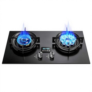 Estufa de Gas Doble de Acero Inoxidable de 10 mm de Espesor, Gas Natural, Temporizador, Antiobstrucción, Anticontaminación por Aceite, Eficiente Energéticamente - Product Image 1