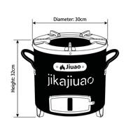 Poêle à biomasse portable robuste, cuisinière à bois pour intérieur/extérieur, camping, barbecue, cuisson d'urgence
