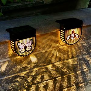 Lampe murale solaire Xinhuiyuan, projection de papillons et d'abeilles, lumière LED extérieure ZT 022, interrupteur à induction - Product Image 1