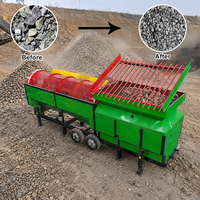 Trommel mobile alimenté par chargeur MTS1550 avec trémie extra-large de 4,5 m³ pour le traitement de la terre de surface, du sable et de la pierre