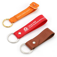 Porte-clés en cuir personnalisé découpé sur mesure avec logo imprimé et rivets métalliques pour cadeaux d'entreprise, articles promotionnels et souvenirs d'événements