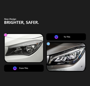 JY pour Mercedes-Benz CLA W117 2017 à <span class=keywords><strong>2019</strong></span>, phares avant à LED, feux de jour, mise à niveau de haute qualité - Product Image 6