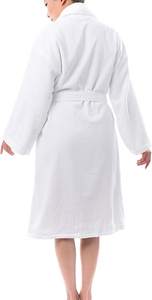 Peignoir en velours corail blanc de luxe pour hôtel, spa, beauté, 5 <span class=keywords><strong>étoile</strong></span>s, haute qualité, épais, en polaire corail, doux pour la maison - Product Image 3