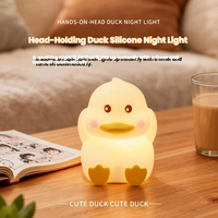 Veilleuse LED en silicone ABS en forme de canard avec capteur de mouvement, rechargeable, lumières changeantes de couleur pour bébés et enfants - Marque personnalisée