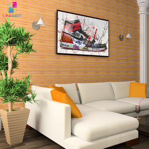 UNIART Pop No Frame Toile Mur Art <span class=keywords><strong>Jordan</strong></span> Air Moderne Chambre Décor <span class=keywords><strong>Rouge</strong></span> <span class=keywords><strong>Haut</strong></span> Décor À La Maison Salle De Bains Décor Hypebeast Sans Cadre - Product Image 6