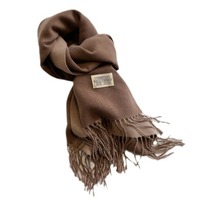 Écharpe en cachemire épaisse et chaude pour l'hiver, 330g, 65*180cm, châle en pashmina uni double face pour femmes musulmanes et couples
