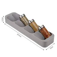 Étagère à épices verticale en plastique PP à 8 compartiments, non pliable, pour ustensiles de cuisine, organisateur de tiroir de garde-manger, boîte de rangement pour pots à épices