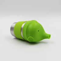 Bouteille d'eau en acier inoxydable de 10 oz sans BPA avec logo personnalisé, biberon pour enfants, tasse à eau avec embout en silicone et manchon de protection – Vente en gros
