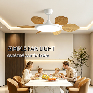 Lámpara <span class=keywords><strong>Ventilador</strong></span> LED de <span class=keywords><strong>Diseño</strong></span> Moderno de Alta Gama, 3/6 Aspas, Control Remoto, Motor DC, Iluminación de Espectro Completo, Alto CRI 90, Bajo Ruido, Regulable - Product Image 4