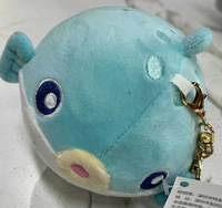 Porte-clés en peluche personnalisé en coton PP ultra doux motif baleine - Cadeau de fête anti-stress compact de 4 pouces unisexe pour sac à main
