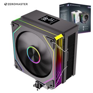 พัดลมซีพียูพร้อมหน้าจอ 220W TDP ทาวเวอร์แอร์คูลเลอร์ 6 ฮีทไปป์ ARGB PWM ระบบระบายความร้อนแบบเงียบ 6 ฮีทไปป์ ระบบกระจายความร้อนอย่างมีประสิทธิภาพสำหรับ O - Product Image 1