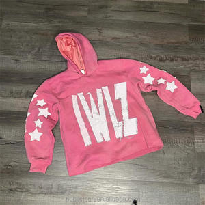 OEM Vente en gros, pull boxy en coton, sweats à capuche surdimensionnés recadrés et doublés de satin, personnalisés et lavés à l'acide, pour hommes - Product Image 5