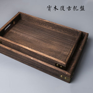 Antique-style wooden incense burner tray, sandalwood incense burner, solid paulownia wood, large, medium, and <b>small</b> sizes, - Product Image 2