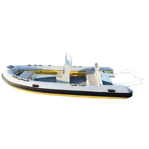 Venta caliente 10 Capacidad 20ft 6m 580 600 Alta velocidad Orca Hypalon PVC Casco de aluminio rígido Barco de costilla inflable para la venta