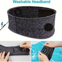 Bandeau Élastique Sans Fil Bluetooth, Écouteurs de Sport pour Dormir, Casque Audio, Masque de Nuit, Casque Serre-tête Sans Fil