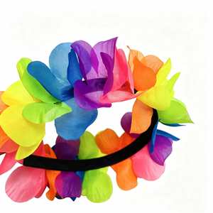 <b>Summer</b> Festival Hula Costume Accessory Hawaii Beach Holiday <b>Decorative</b> Hair Hoops Hawaiian Flower Headband - Product Image 3