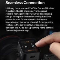 Déclencheur Godox X3 professionnel portable à batterie, synchronisation manuelle du flash, écran tactile OLED haute définition pour