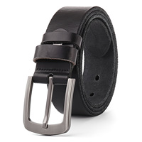 Ceinture vintage simple pour homme en cuir de vachette, boucle ardillon, cuir monocouche, largeur 2-4 cm, logo personnalisé Wenzhou, style western personnalisable