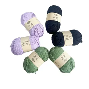 Yarn Craftsman 81 colors cotton acrylic blended yarn 12NM/4 handknititng 50g balls baby milk cotton crochet fancy twisted yarn