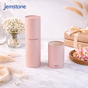 Caja Cilíndrica de Cartón Rígido Personalizada y Ecológica para Flores Preservadas, con Inserto de Espuma, Caja de Tubo de Papel Kraft de Lujo - Product Image 3