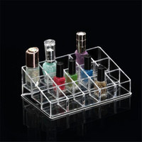 Présentoir en plastique multifonctionnel moderne à 15 grilles pour l'organisation du stockage du salon des cosmétiques pour vernis à ongles