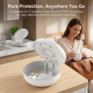 Scatola Multifunzionale per Disinfezione <span class=keywords><strong>UV</strong></span> con Deodorizzazione all'Ozono, <span class=keywords><strong>Sterilizzatore</strong></span> <span class=keywords><strong>Portatile</strong></span> per Apparecchi Ortodontici, Protesi, Gioielli, Occhiali e Utensili - Product Image 3