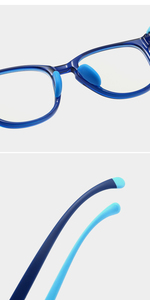 2023 Opticall plein cadre Anti Biue lumière mode personnalité Gel de silice TR90 rétro cadre carré enfants montures de lunettes optiques - Product Image 6