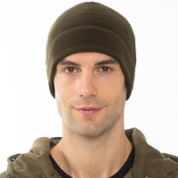 Vente en gros de bonnets en polaire thermique coupe-vent personnalisés avec logo unisexe pour l'hiver, la randonnée, la course à pied et le cyclisme